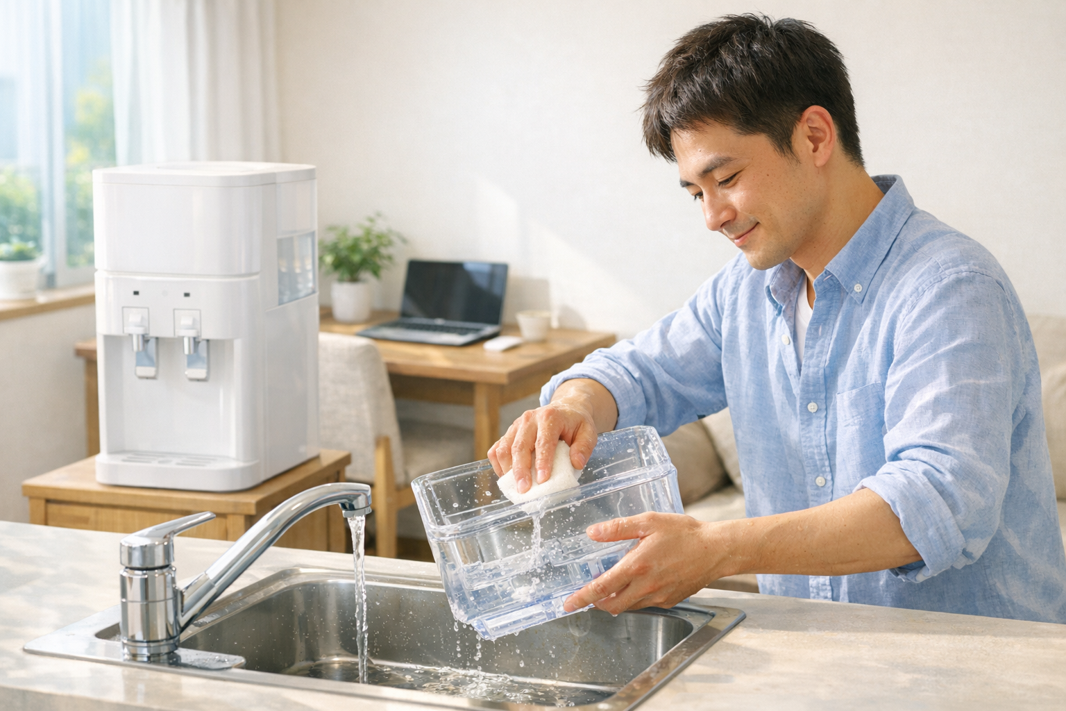 フィルター交換の手間を減らす浄水型サーバー